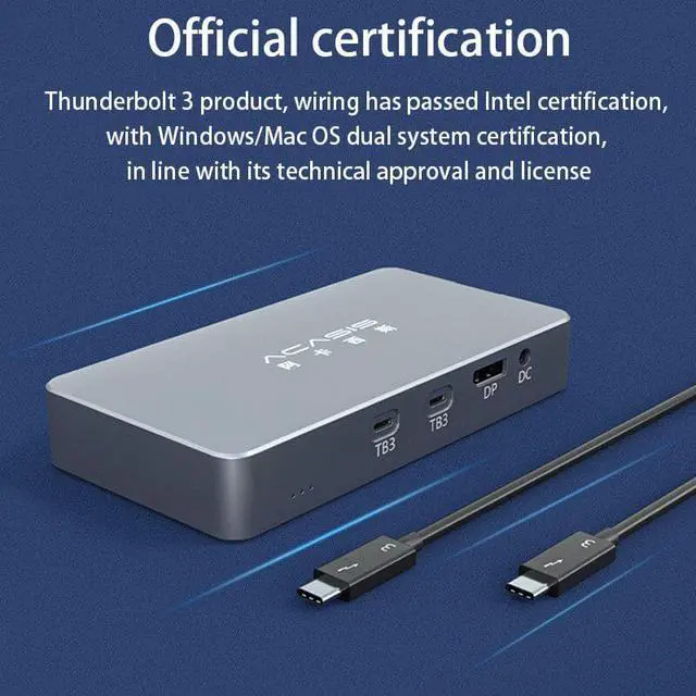 Alt view image 3 of 5 - Thunderbolt 3 M.2 Dual-disk NVME HDD Enclosure Docking Station Type C to USB 3.0 Hard disk box