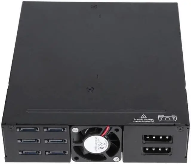 Alt view image 4 of 5 - 6 Bay Hard Disk Enclosure Rack Data Storage For 2.5" SATA SSD HDD Home Backup Mail Storage Computer Case Server Chassis