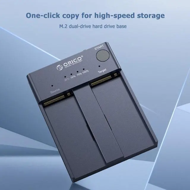 Alt view image 3 of 5 - Bay M.2 Ngff Nvme Ssd Docking Station Enclosure Offline Clone M2p2-c3-c 10gbps Usb 3. 1 Type-c External Hard Drive Dock