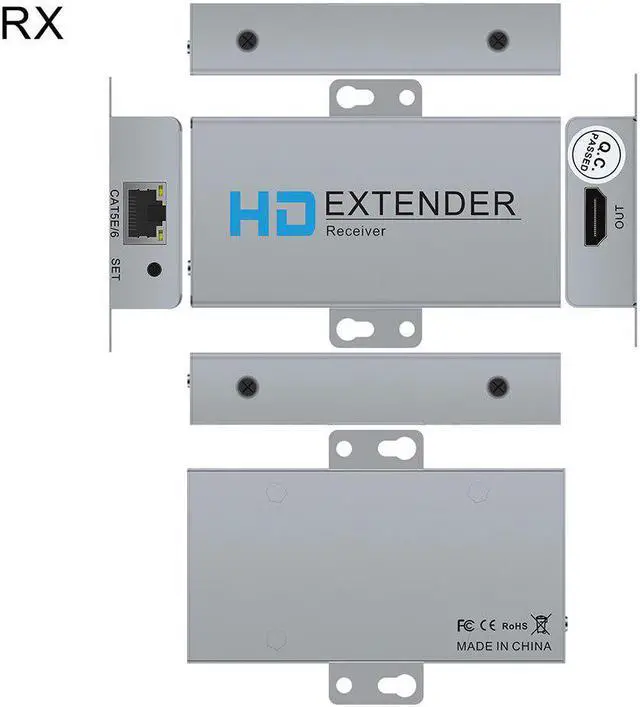Alt view image 3 of 5 - 50M  Over IP Network Extender 1080P  Transmitter by RJ45 CAT5e CAT6 LAN Extensor Like  Splitter Support POE