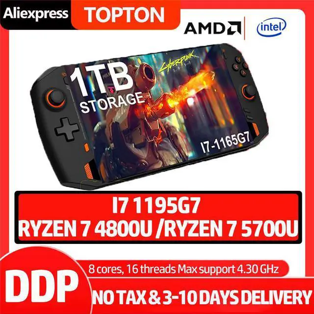 Alt view image 5 of 5 - Handheld Gaming Laptop Intel i7-1195G7 i7-1165G7 11Th Gen Processor 8.4inch Mini Computer Touch Screen GamePad Console Pc