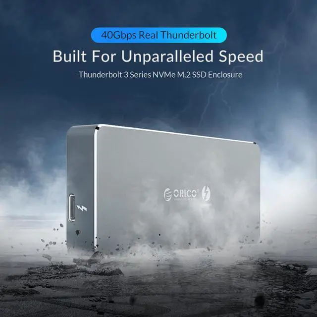 Alt view image 2 of 5 - Thunderbolt 3 NVME M.2 SSD HDD Enclosure Transmission Rate 40Gbps,2TB Capacity,Support system Windows / Mac / Linux