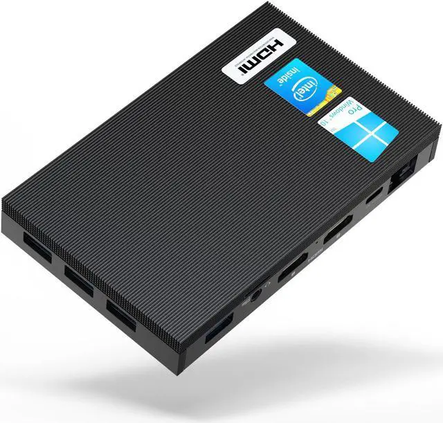 Alt view image 3 of 5 - Fanless 4K Windows 10 Pro Mini PC  Celeron J4125 Quad Core 8GB RAM 128GB SSD 2.4G 5G Wifi 1000M LAN Desktop Computer