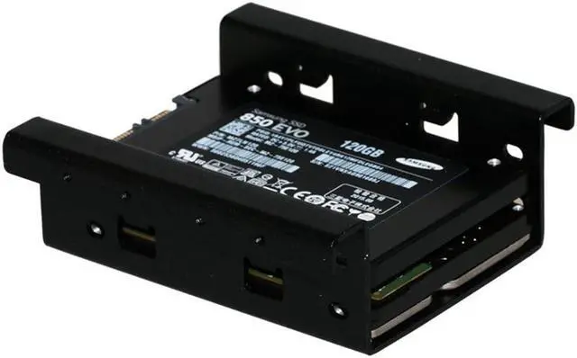 Alt view image 2 of 5 - Aluminum Alloy 2 Bay 2.5 inch SATA HDD SSD to 3.5 inch Bracket Adapter 2.5 inch Hard Drive Disk Mounting Converter Kit