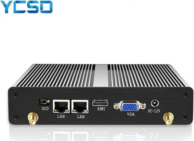 Alt view image 5 of 5 - Fanless Mini PC Dual LAN Celeron  J4125 2955U PC 2*Serial port 2*LAN WiFi  VGA HTPC Computer Nuc Mini pc Windows 10 pro