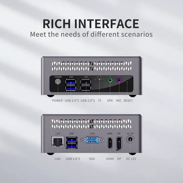 Alt view image 2 of 5 - JK01 Windows 11 Mini PC Intel N5095 8GB 16GB DDR4 256GB 512GB SSD Dual Screen LAN VGA BT4.2 Mini Computador Gamer VS Beelink U59