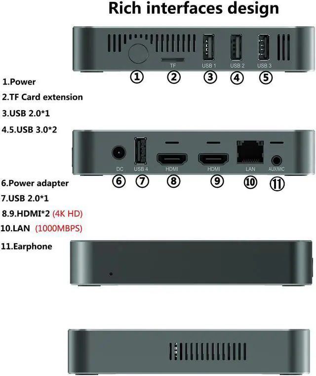 Alt view image 4 of 5 - GK7 Windows 10 MINI PC  Celeron J4125 DDR4 8GB RAM 128GB 256GB SSD 5G WiFi 1000M LAN BT4.0 Mini Computador Gamer  VS GK3V