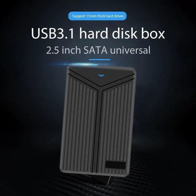 Alt view image 2 of 5 - 2.5 Inch Hard Drive Enclosure USB 3.1 SATA External SSD Hard Drive Case for Notebook PC Support 15mm Solid State Disk USB 3.0