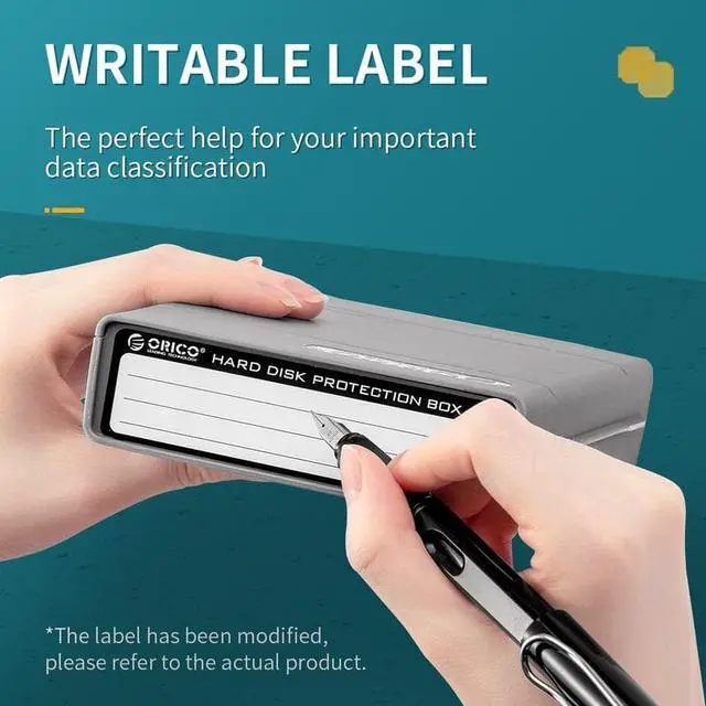 Alt view image 4 of 5 - 2.5 M.2 Hard Drive Protection Box with Label for 2.5 3.5 SSD HDD Shockproof Dust-proof Storage Box 2.5 Hard Disk Case Bag