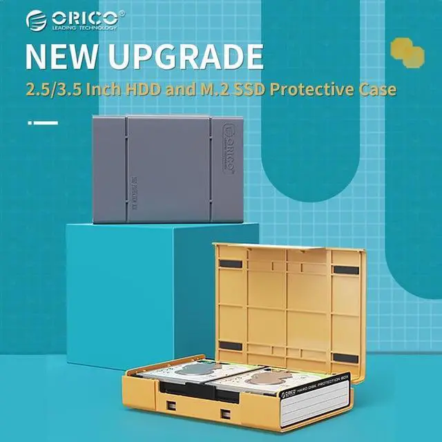 Alt view image 2 of 5 - 2.5 M.2 Hard Drive Protection Box with Label for 2.5 3.5 SSD HDD Shockproof Dust-proof Storage Box 2.5 Hard Disk Case Bag