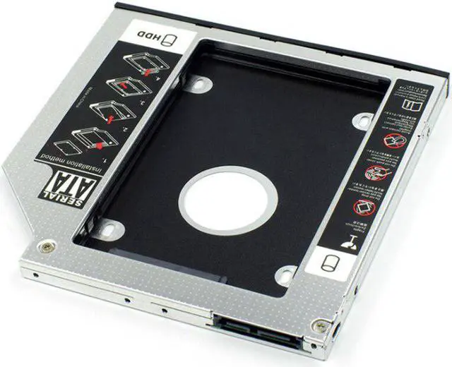 Alt view image 2 of 5 - Optical Drive Bracket External Hard Drive Bracket 12.7/9.5mm Universal SATA 3.0 SSD HDD Hard Drive Enclosure