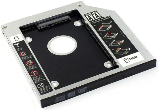Alt view image 4 of 5 - Optical Drive Bracket External Hard Drive Bracket 12.7/9.5mm Universal SATA 3.0 SSD HDD Hard Drive Enclosure
