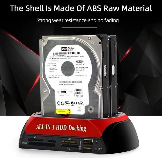 Alt view image 4 of 5 - All in One External SATA IDE Dual HD/HDD Docking Station USB 2.0 eSATA 2.5/3.5 Hard Drive/Disk Reader/Housing/Box for HP