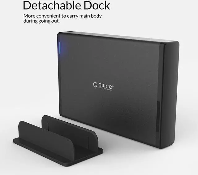 Alt view image 5 of 5 - 5Gbps 3.5 inch HDD SSD Enclosure 10TB USB 3.1 Type-C SATA to USB 3.0 External Hard HDD Box Adapter 7688C3