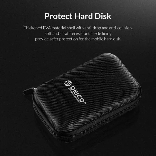 Alt view image 3 of 5 - 2.5 Inch HDD Box Bag Case Portable Hard Drive Bag for External Portable HDD hdd box case storage Protection Black/Red/Blue