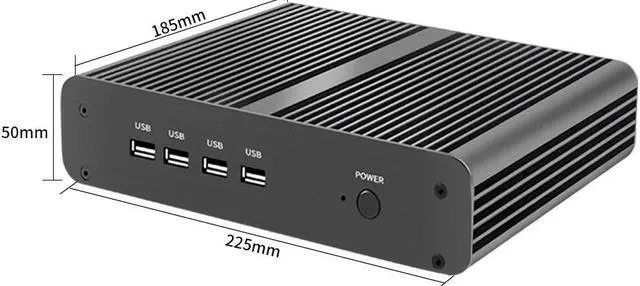 Alt view image 2 of 5 - 11th Gen Fanless Mini PC Intel Core i7 1165G7 10710U Gaming PC Micro Mini Desktop Computer NUC 4K HTPC 2DDR4 M.2 PCIe SSD