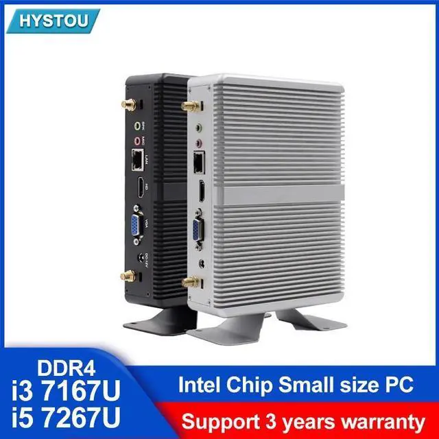 Alt view image 5 of 5 - Small Rugged desktop computer Core i5 7267U i3 7167U DDR4 RAM HDMI VGA display windows 10 pro protable Mini PC home office