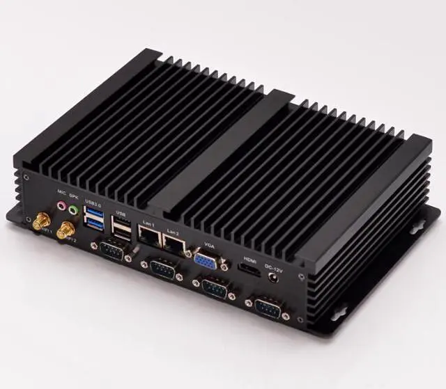 Alt view image 3 of 3 - Industrial Fanless Mini PC Computer with  Celeron 1037U Dual-Core Support Linux Windows xp Windows 7 Windows10
