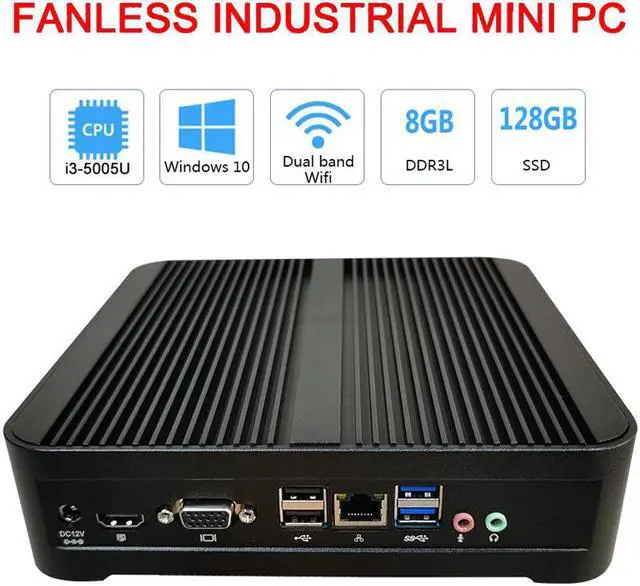Alt view image 5 of 5 - Windows 10 MINI PC  I3-5005U i7-4500U i5-5200U 8GB 128GB SSD 4K VGA Dual WiFi 1000M LAN Mini Computer Gamer VS Beelink U55