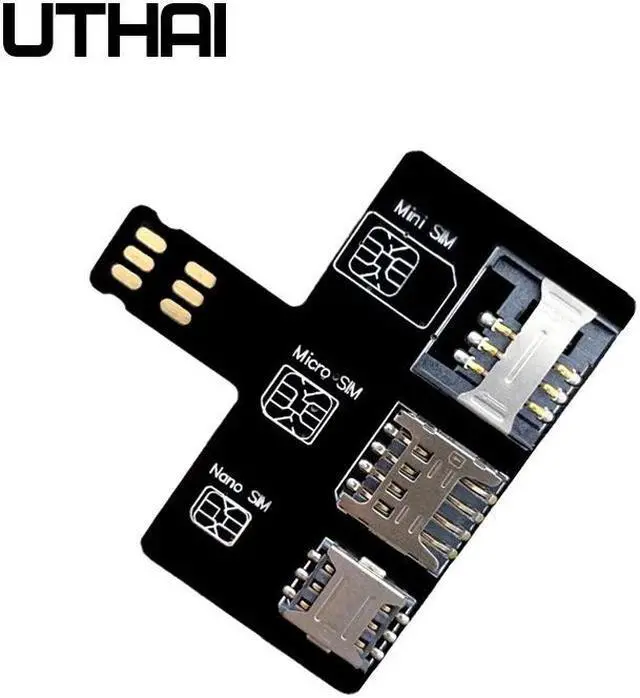 Alt view image 5 of 5 - T10 For iPhone SIM card 4in1 External Card Slot Adapter Fast Card Changer iPhone SIM Card Reader Holder Free reboot Nano
