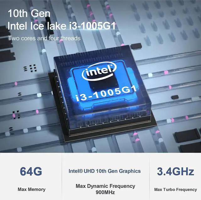 Main image of SEi10 10th Generation  I3-1005G1 Windows 10 Office Mini Pc 8GB 256GB Bluetooth 5.0 Wifi 6 Mini Computer PC Gamer
