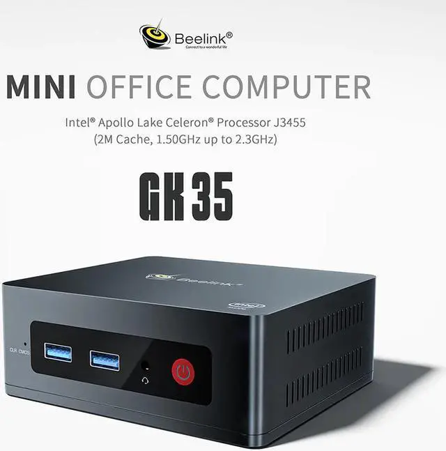 Main image of 2021 Beelink GK35 Windows 10 MINI PC  Gemini Lake J3455 8GB RAM 128GB SSD 2.4G 5.8G WiFi BT4.0 4K WIN10 Computer VS GK3V