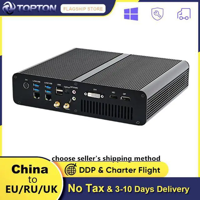 Alt view image 5 of 5 - 2LAN Gaming Mini PC Intel i7-7820HQ i5-7300HQ GTX 1650 4GB 2*DDR4 NVME Desktop Computer Win10 4K 2.0 DP DVI Fiber Optic WiFi