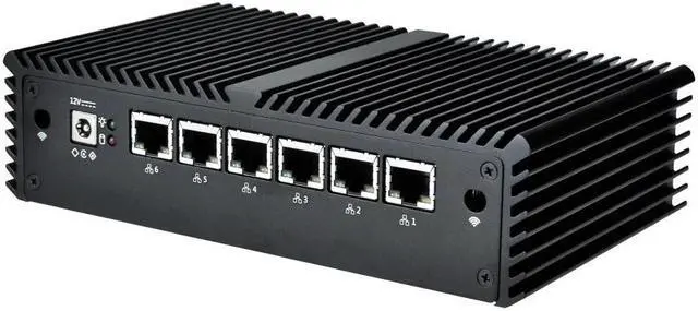 Alt view image 3 of 5 - Q510G6 Q515G6  Industrial PC Gateway Firewall Router for pfSense Celeron 3855U/3865U AES-NI, 6 Gigabit NICs