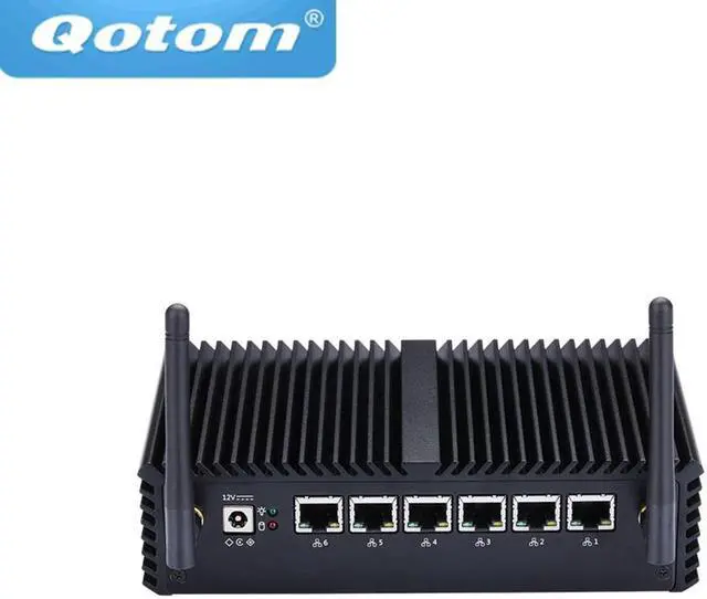 Alt view image 5 of 5 - Q510G6 Q515G6  Industrial PC Gateway Firewall Router for pfSense Celeron 3855U/3865U AES-NI, 6 Gigabit NICs