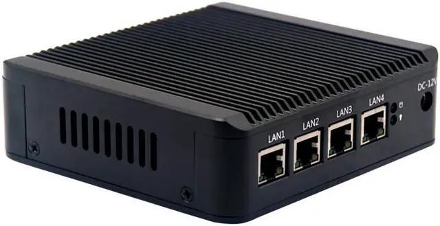 Alt view image 2 of 3 - Linux Fanless Mini PC 4  LAN Celeron J3160 Quad Core Firewall Router pfSense OPNsense  4 Nic Network Server AES-NI