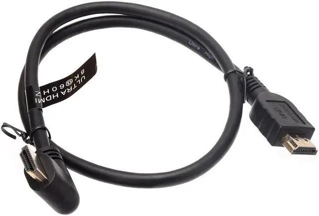 Alt view image 2 of 5 - Cable 8K 2.1 Cable 90/270 Degree Angle Adapter for Apple TV PS4 Splitter Video Audio 90 Degree HD Cable