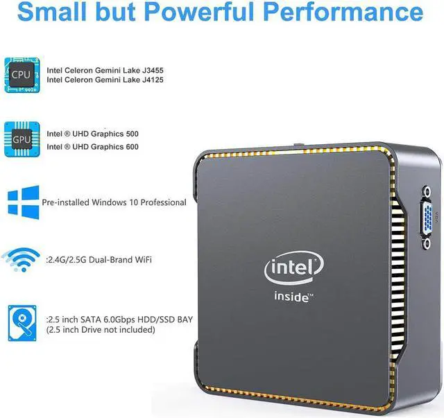 Mini PC GK3V Celeron J4125 Quad Core DDR4 8GB 256GB SSD