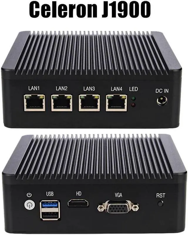 Alt view image 3 of 5 - Mini PC Celeron J1900 Pentium N3540 OPENsense Router 4*Intel Lan 2*USB HD VGA pfSsense Firewall Appliance Openwrt Centos