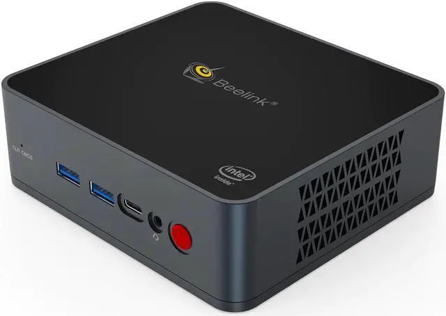 Alt view image 2 of 5 - GK55 Mini PC  Celeron J4125 8GB DDR4 128GB/256GB SSD Windows 10, 4K UHD WIN10 Desktop, Dual Gigabit LAN Soft route
