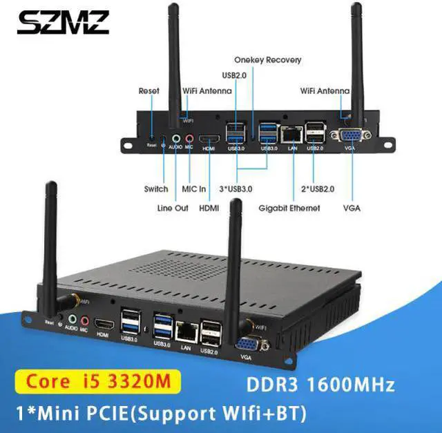 Main image of OPS Mini PC Computer Core i7 8G RAM 256GB SSD Windows 10 Linux Gaming PC HD Desktop Computer Portable Industrial Gaming PC