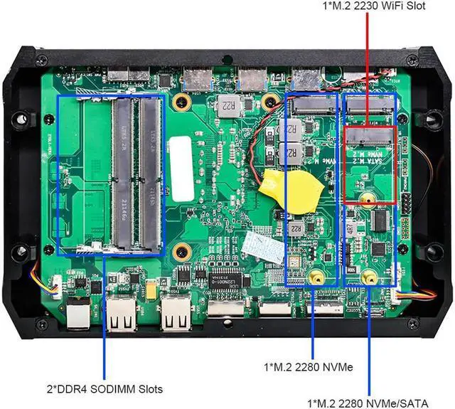 Alt view image 4 of 5 - Portable Mini PC Nuc Intel Core i9 9880H i7 1165G7 Desktop Computer DDR4 Ram Dual M.2 NVMe SSD 4K Display Gaming PC HTPC