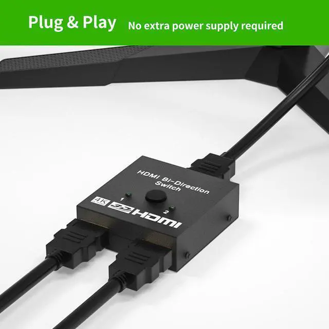 Alt view image 4 of 5 - 8K  2.1-compatible Bi-direction Switch Splitter Box 8K@60Hz   Splitter 1 in 2 out/2 in 1 out Display Selector Switcher