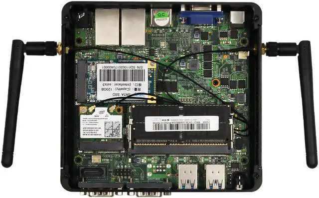 Alt view image 3 of 5 - Fanless Mini PC Intel Celeron J4125 Quad-Cores Dual NIC Gigabit Ethernet 2x RS-232 Serial Ports 4x USB Embedded IPC