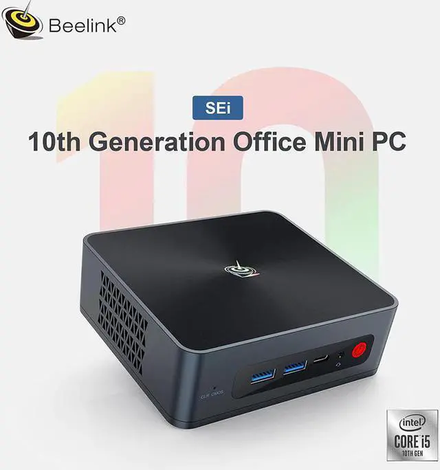Alt view image 2 of 5 - Beelink SEi10 MINI PC 10th Intel Core i5-1035G4 3.7GH 16GB DDR4 500GB NVME SSD WIFI 6 BT 5.0 WIN10 4K Gaming Computer