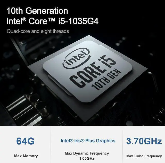 Alt view image 3 of 5 - Beelink SEi10 MINI PC 10th Intel Core i5-1035G4 3.7GH 16GB DDR4 500GB NVME SSD WIFI 6 BT 5.0 WIN10 4K Gaming Computer