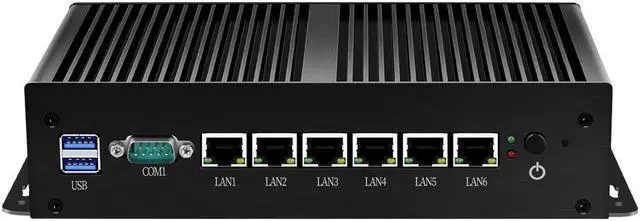 Alt view image 5 of 5 - 6*LAN Gigabit Mini PC Fanless Core i3 7100U Celeron 3855U Router Firewall Linux Windows 10 Fanless Industrial Computer Server