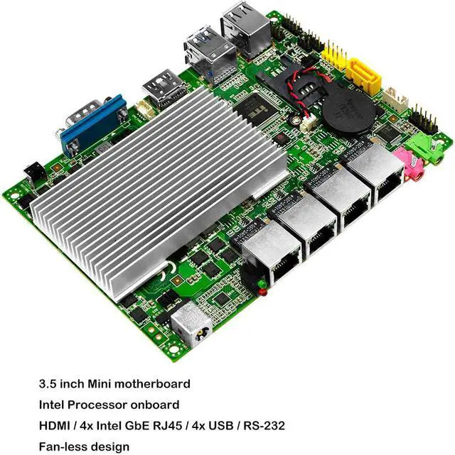 Alt view image 3 of 5 - Wireless Mini PC with 4 Gigabit NIC and Core i3 i5 Processor to build advanced Firewall Router