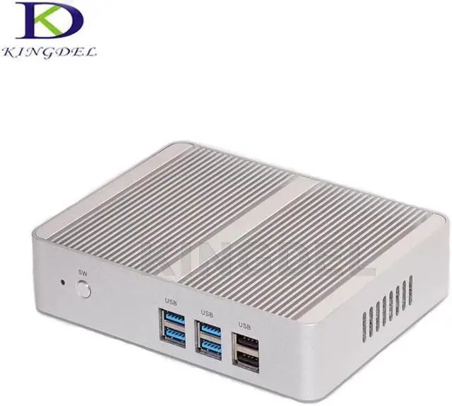 Alt view image 2 of 5 - Metal Case Rugged PC i3 4005U Fanless Mini PC  Celeron N3150 Quad Core Desktop Computer HTPC Dual LAN+HDMI VGA Wifi