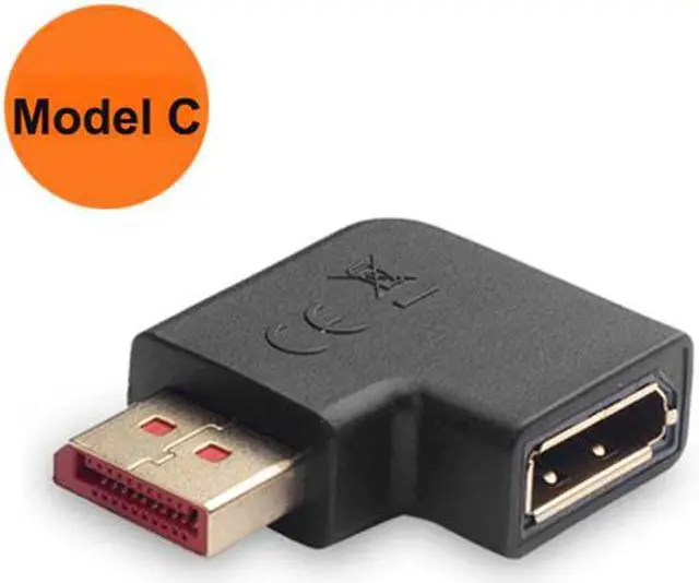 Main image of 90-degree Displayport cable adapter Dp male to female left right angled Displayport cable Upward downward displayport adapter