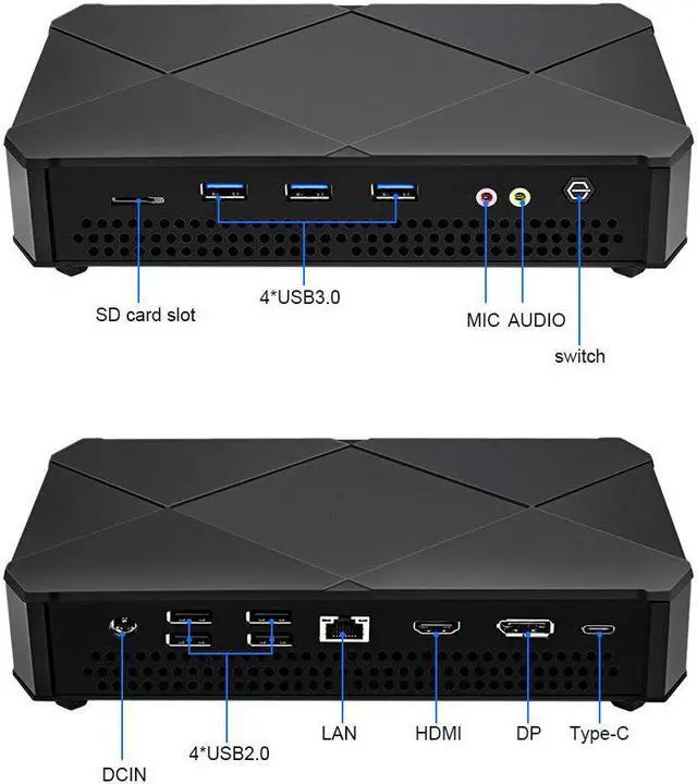 Alt view image 3 of 5 - KingNovy 11Th Gen Mini PC Nuc Intel Core i9 i7 1165G7 Desktop Computer Dual Ram Dual M.2 NVMe SSD 3x4K Display Gaming PC HTPC