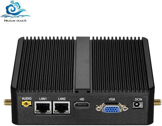 Alt view image 5 of 5 - Fanless Mini PC Celeron J4125 Pentium N3530 Dual LAN 2*COM HDMI WIFI Windows 10 Nettop Office computer minipc Desktop