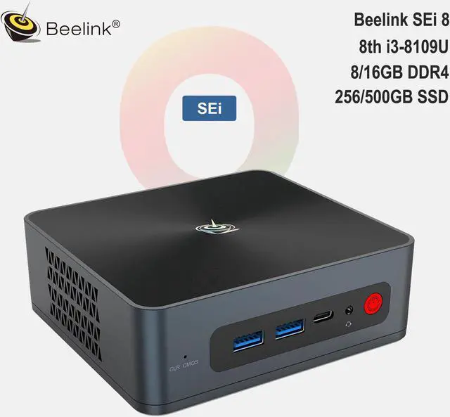 Alt view image 5 of 5 - SEi8 MINI PC 8th  Core i3-8109U Up to 3.6GHz 8GB/16GB DDR4,256/500GB NVME SSD Low-power Gaming Computer 4K HTPC