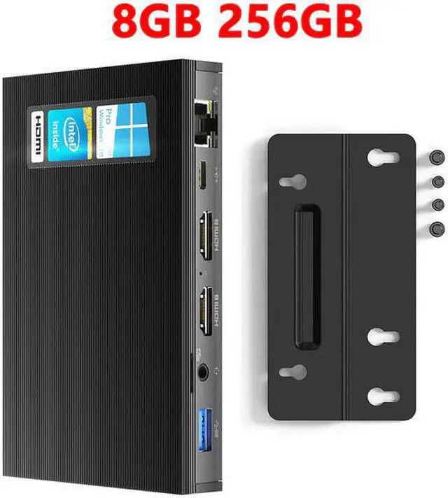 Main image of Fanless Mini PC 4K Windows 10 Pro  J4125 Quad Core Computer 8GB RAM 128GB SSD 2.4G 5G Wifi 1000M LAN Portable Mini PC