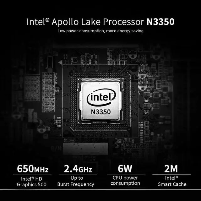 Alt view image 2 of 5 - T4 PRO Mini PC TV BOX Windows10  N3350 5.8G Wifi 1000M LAN 4G 64G 4K Display Office Game Computer Pocket PC