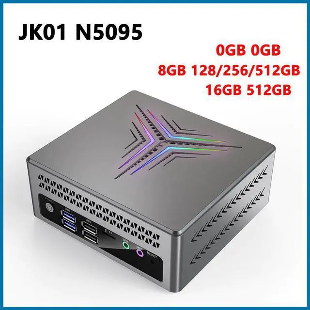 Alt view image 5 of 5 - JK01 Windows 10 Mini PC Intel N5095 8GB DDR4 512GB SSD Linux Dual Screen RGB LAN VGA BT Mini Computador Gamer VS  U59